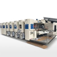 Machine de découpe rotative automatique FFG de haute qualité avec impression flexographique, rainurage, plieuse-colleuse et cerclage intégrés