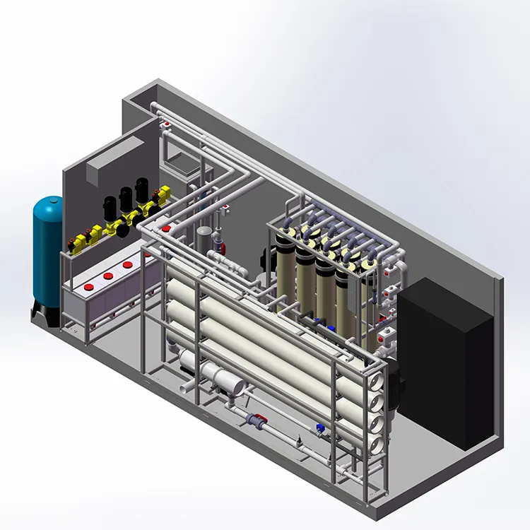 Scinor Containerized Ultra Filtración Sistemas Planta de ósmosis inversa UF ro equipo de tratamiento de agua