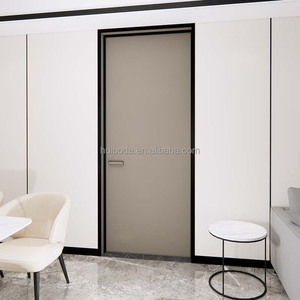 Porta in alluminio oscillante dal Design moderno fatto da te personalizzato per facciate interne e arredi per la casa per camere da letto - Product Image 6