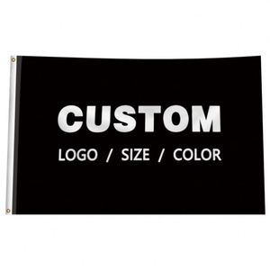 Custom 3X5ft Double Sided Waterproof Outdoor Thermal Transfer Printed Knitted Polyester Aluminum Flagpole Promotional <b>Flags</b> - Product Image 1
