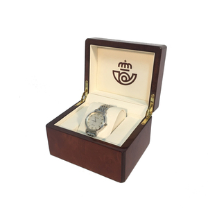 Lujo marrón Flip Piano laca reloj de madera caja - Product Image 3