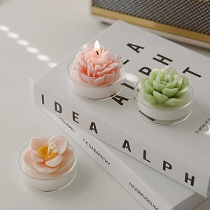 Bougie de cactus parfumée au désert amusante faite à la main avec cuillère plantes succulentes Art cire de soja pour la décoration de la maison pour le nouvel an - Product Image 3