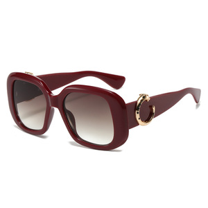 2024 Kajia Retro <b>Large</b> <b>Frame</b> Leopard Design Sunglasses European American Fashion Cross-Border New Square UV400 PC Personalized - Product Image 5