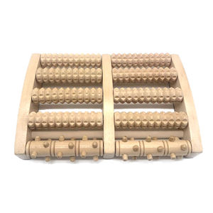 Masajeador de Pies de Madera Natural con 5 Filas de Rodillos, Masajeador de Pies <span class=keywords><strong>Shiatsu</strong></span> OEM - Product Image 1
