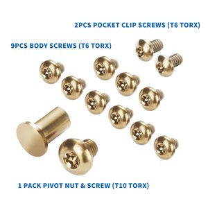 DIY Knife Making Parts Stainless Steel Pocket Clips for Folding Knives Brass Chicago <b>Screw</b> Male Female <b>Binding</b> Fastener - Product Image 2