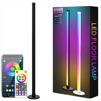 Lámpara de Pie Howlighting RGB con Efecto Mágico de Color, Lámpara Eléctrica para Competencia, Sala de Estar, Dormitorio, Esquina, Ambiente Musical, Lámpara de Pie Combinable