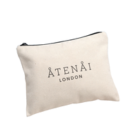 Pochette zippée typographique inspirée du style nordique, en toile robuste 12 oz, avec marquage textile sérigraphié sur mesure pour accessoires