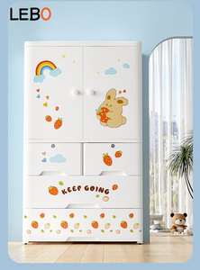Commode à tiroirs en plastique pour enfants, plusieurs niveaux, 70 cm de large, organisateurs de jouets, armoire empilable, <span class=keywords><strong>coffre</strong></span> - Product Image 3