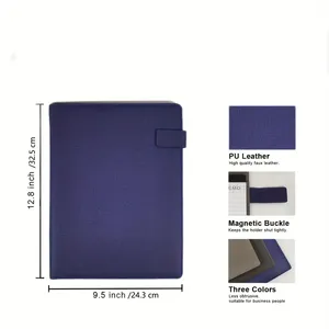 Porte-documents en cuir PU de qualité supérieure A4 personnalisé, organiseur de documents exécutif, bloc-notes pour les dossiers de conférence - Product Image 2