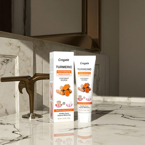 Dentifrice naturel aux herbes Crogate avec curcuma et huile de coco pour blanchir les dents et soins bucco-dentaires à domicile pour toute la famille - Product Image 2