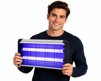 Tueur de moustiques électronique en aluminium T8 2*10 2*15 2*20, lumière UV anti-moustiques (4-40W)