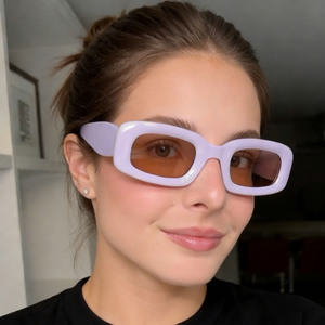 نظارات شمسية مستطيلة الشكل بتصميم عصري جديد لعام 2026 طراز LB3404 بإطار من البولي كربونات وعدسات UV400 نظارات أنيقة بتصميم رجعي مخصصة للنساء - Product Image 2