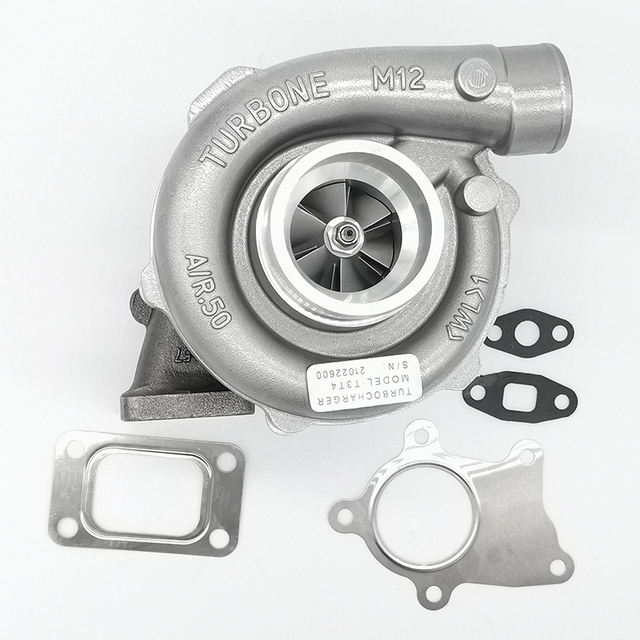 Universal T3/T4 T04E T3 Flange Compressor 50AR Exhaust .57AR Turbo Charger 1.8T Hybrid Turbocharger