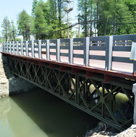 Pont en acier modulaire à double voie Pont Bailey Compact 200 Pont Bailey