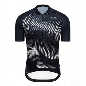 Maillot <span class=keywords><strong>de</strong></span> <span class=keywords><strong>cyclisme</strong></span> <span class=keywords><strong>de</strong></span> compétition Black Team, extensible, ajusté, respirant, équipement <span class=keywords><strong>de</strong></span> compétition, team building, courses sur route, personnalisable - Product Image 1