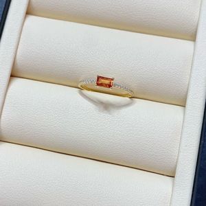 Xinfly Factory Wholesale Luxury 18K Gold Emerald Cut Colored Sapphire <b>Ring</b> <b>Fine</b> <b>Rings</b> - Product Image 3