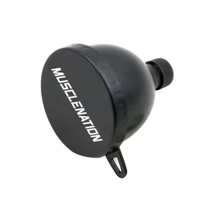 Funil Personalizado de Plástico para Suplemento em Pó com Dosador de 100ml em Formato de Pote e Chaveiro para Viagem, Preto, Venda em Atacado - Product Image 3