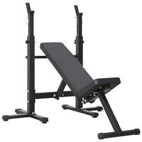 Banc de musculation en acier pour équipement de fitness à domicile avec support d'haltères pour musculation et musculation
