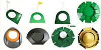 Mini tapis de golf avec drapeau noir et trou, vert portable pour la pratique intérieure/extérieure pour le bureau et la maison, aide à l'entraînement au golf