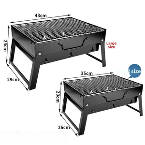 Griglia BBQ Portatile a Carbone <span class=keywords><strong>per</strong></span> Campeggio, in Acciaio al Carbonio, Pieghevole, Kit Utensili <span class=keywords><strong>per</strong></span> Picnic e Cucina all'Aperto in Spiaggia - Product Image 2