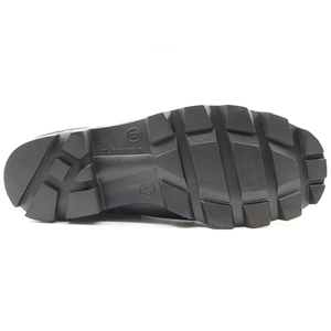 Botas de seguridad para entrenamiento al aire libre con punta de acero y cuero corregido, suela de goma antideslizante resistente al ácido y aceite para hombre - Product Image 4