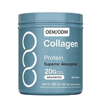 Collagène hydrolysé de bœuf nourri à l'herbe OEM/ODM, poudre de protéines de peptides biologiques super absorbante pour la santé digestive et articulaire des adultes