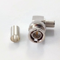 Câble coaxial Belden 1694A 75 ohms, étanche, RF, pour CCTV, connecteur BNC mâle à angle droit, sertissable, 90 degrés