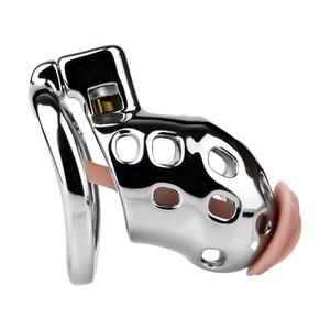 Jaula de Castidad de Malla de Acero Inoxidable con Cinturón y Opciones de Catéter, Juguete Sexual BDSM Masculino, Dispositivo de Castidad para Pene, Producto para Adultos - Product Image 4