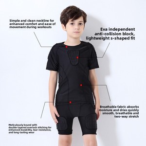 <span class=keywords><strong>KIN</strong></span> - Conjunto Completo de Ropa Deportiva Protectora para Niños, Anti-Colisión, Transpirable, de EVA Suave, para Fútbol y Baloncesto, Camiseta y Pantalones - Product Image 4