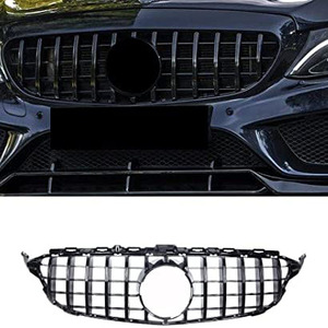 <span class=keywords><strong>GTR</strong></span> <span class=keywords><strong>AMG</strong></span> style grille avant couleur argent pour Mercedes Benz classe C W205 C300 C250 2015-2018 - Product Image 4