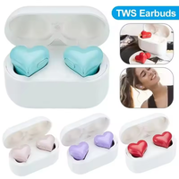 Nouveauté 2026 Tendance : Écouteurs TWS sans fil Bluetooth Stéréo intra-auriculaires en forme de cœur pour fille, cadeau pour amoureux