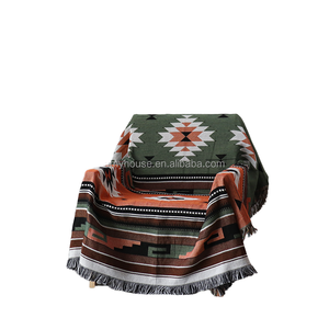 Manta Decorativa Tejida con Flecos y Estampado Animal, Ecológica, de Poliéster/Algodón, para Sofá o Cama, 0.5-1Kg, Harshit International - Product Image 6