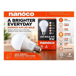 Ampoule LED Vietnam A19 9W 3000lm 3500K (Blanc Chaud) E27 Non Dimmable AC220V PVC Energy Star CRI80 88 Lm/W 25000 Heures Garantie 2 Ans - Product Image 1