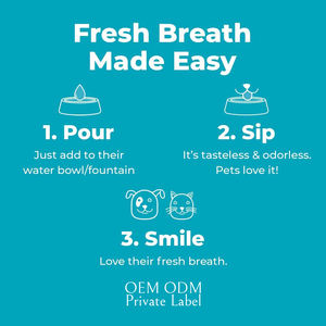 Profesyonel sınıf Pet diş su takviyeleri-köpekler ve kediler için gelişmiş diş bakımı sıvı çözümü, toptan tedarikçi - Product Image 6