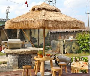 Parapluie en aluminium commercial de poteau central de parapluie de paille de jardin de parasol - Product Image 1