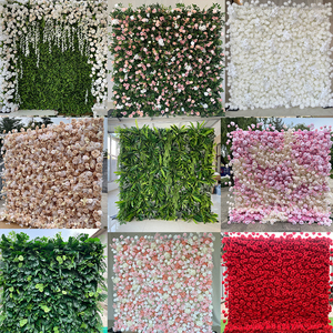 Phông nền hoa giả cuộn trang trí tiệc cưới sự kiện SN-Z001 màu hồng xanh tím xanh lá đỏ hồng trắng 8ft x 8ft - Product Image 6