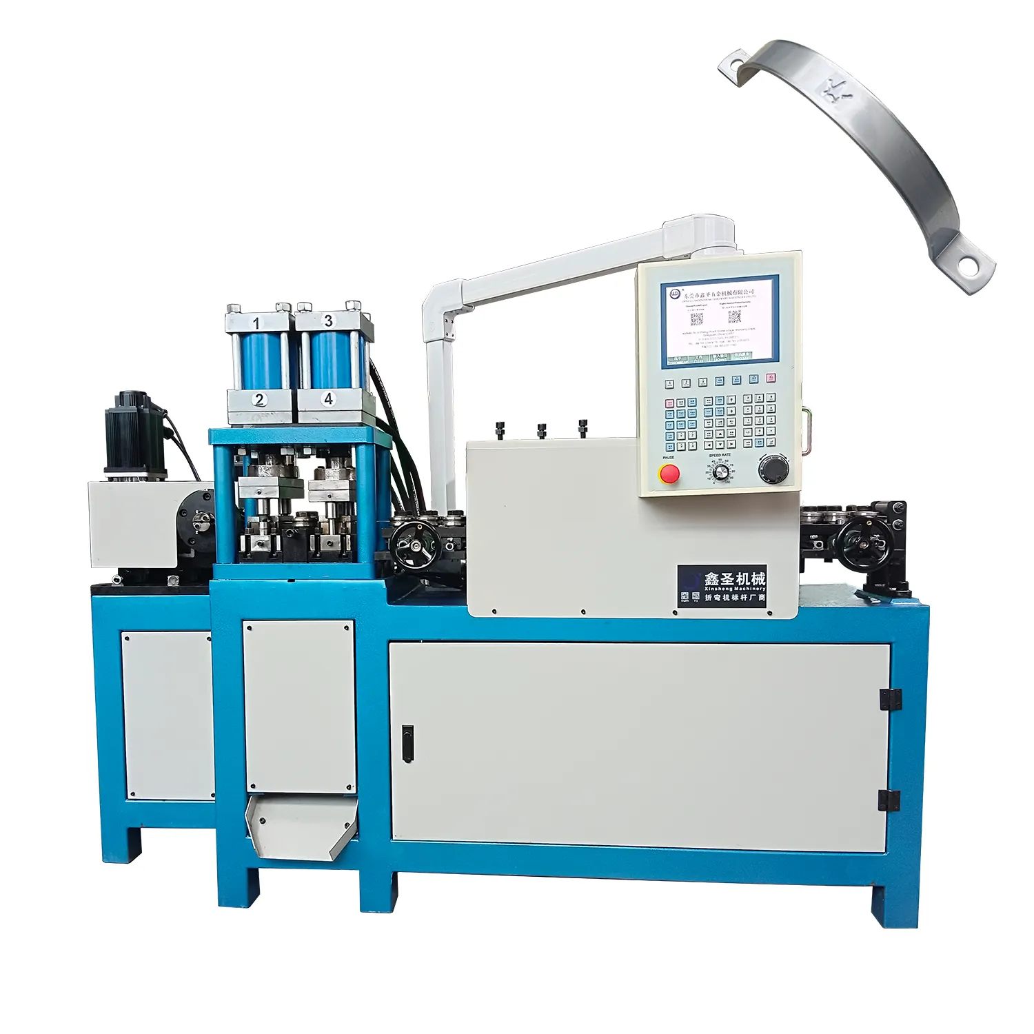 Máquina dobradeira automática de braçadeira de mangueira de alta precisão e alta produção XS-50PC-3A