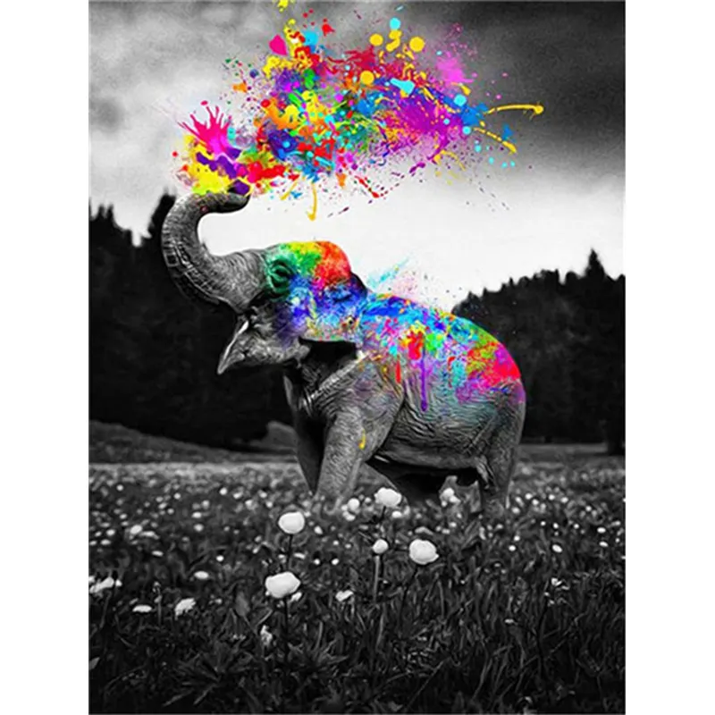 Diamond Painting 5D DIY Elephant Full Square Round Handmade Gift Diamond Embroidery Animal Mosaic Picture of Crystal for Decor