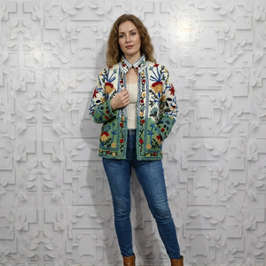 Veste matelassée en coton tissé TNT Tie Dye Suzani pour femme, style bohème, gypsy, festival, printemps, cadeau spécial - Product Image 1