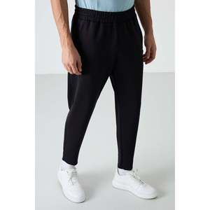 Pantalones deportivos negros Barton para hombre, mezcla de algodón, cintura elástica, cordón ajustable, bolsillos. Deportes y Ropa Casual. Modelo 84952. - Product Image 5
