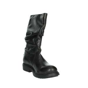 Bottes mi-mollet pour femme Manas, noires, 8901, en cuir, fermeture à boucle - Product Image 5