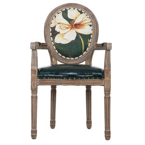 Sedia da Pranzo in Legno Massello Stile Retrò Nordico Americano per Casa, Ristorante, Caffè con Schienale <span class=keywords><strong>Vintage</strong></span> - Product Image 1