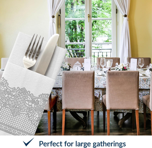 Serviettes jetables en papier Airlaid effet lin pour cocktails, élégantes et ressemblant à du tissu, pour fêtes, bars et restaurants - Product Image 6