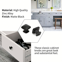 Poignées et boutons de meubles contemporains en alliage de zinc noir mat pour armoires de cuisine, commodes, placards et portes de chambre