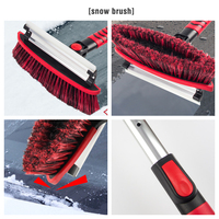 Kit de brosse à neige détachable, balai à neige et grattoir à glace, ensemble de déneigement d'urgence pour voiture, camping, jardin, activités de plein air