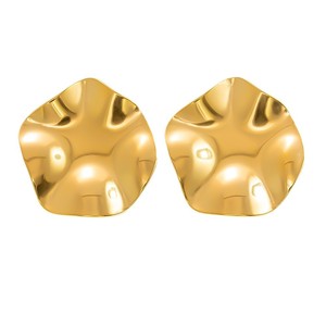 Fashion <b>Stud</b> Earrings Geometric Shape Electroplated 18K Gold <b>Titanium</b> Steel For Women Accessories - Product Image 5