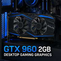 Nouvelle carte graphique GTX960 2 Go GDDR5 128 bits avec refroidissement par ventilateur pour jeux DP DVI pour ordinateur de bureau