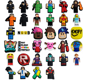 ซื้ออุปกรณ์ตกแต่งรองเท้าซีรีส์ <span class=keywords><strong>Roblox</strong></span> สุดเท่ และจี้รองเท้าตัวละครเกม PVC ยางนิ่มแบบปรับแต่งได้สำหรับตกแต่งรองเท้าเด็กผู้ชาย - Product Image 1