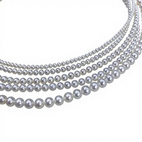 Collier de perles d'eau douce naturelles Zhuji, argent 925, perles rondes de 3-5 mm, qualité AAA, pour femmes
