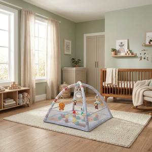 สนามเด็กเล่น 3-in-1 Safari Ball Pit Playpen, พร้อมโครงตาข่าย, แผ่นรองนุ่ม และลูก<span class=keywords><strong>บอล</strong></span>หลากสี 30 ลูก สำหรับเด็กทารกและเด็กเล็ก - Product Image 6